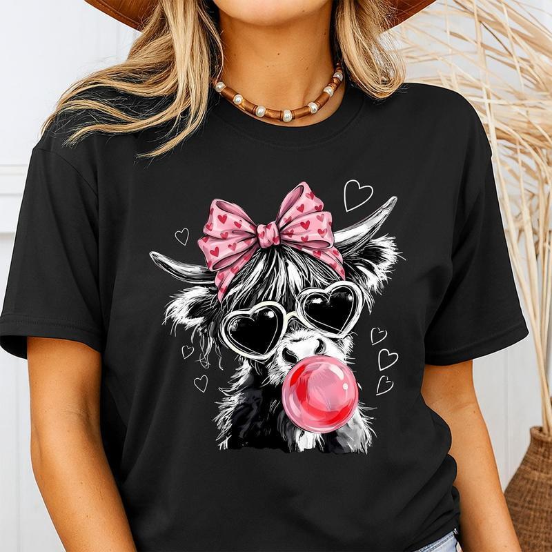 Western Valentine Hoodie, Love Retro T-Shirt, Highland Cow Animal t-shirt