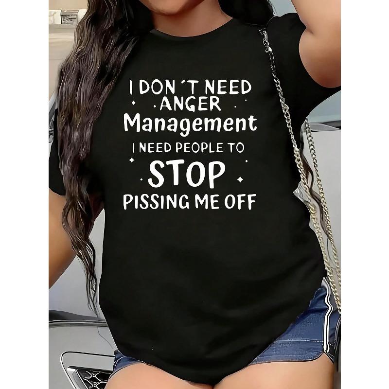 Women's Letter Print  T-Shirt Oversized Graphic Short Sleeve 1 Pcs Tee Novelty 100% Polyester Shirt Casual Crew Neck Top 220g