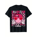 Heart Face Retro Groovy Valentine Vibes Men Women T Shirt