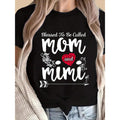 Called Mom & Mimi's Blessing Floral Heart T-Shirt | Ladies Casual Tee | Mother's Day Spring Summer Gift for Mom