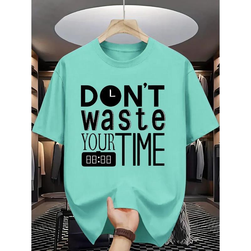 Women's Casual Slogan Print T-Shirt, 100% Cotton Lightweight Shortsleeve Top with a Round Neck and Regular Fit for Summer, Cute, Machine Wash, Fabric, Piece, Tops, Tshirt, Printed Slogan