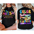 Autism Awareness T-shirt: 2-sided Print, SPED Teacher T-shirt, Special Education T-shirt, Brushstroke Autism T-shirt