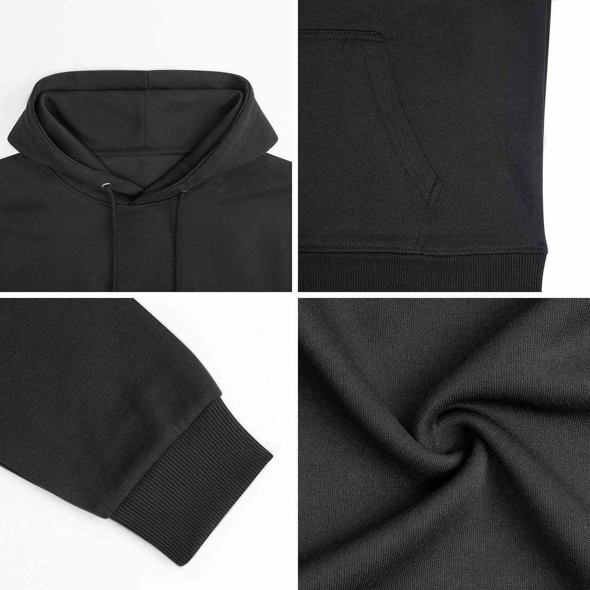 Feral Hoodie - Casual Black Sweatshirt With Pocket, Adjustable Drawstring Neck, Long Sleeve Pullover For Fall & Winter Womenswear Tops