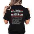 5 Things You Should Know About My Husband Shirt, Gift For Wife From Husband, Funny Wife T Shirt