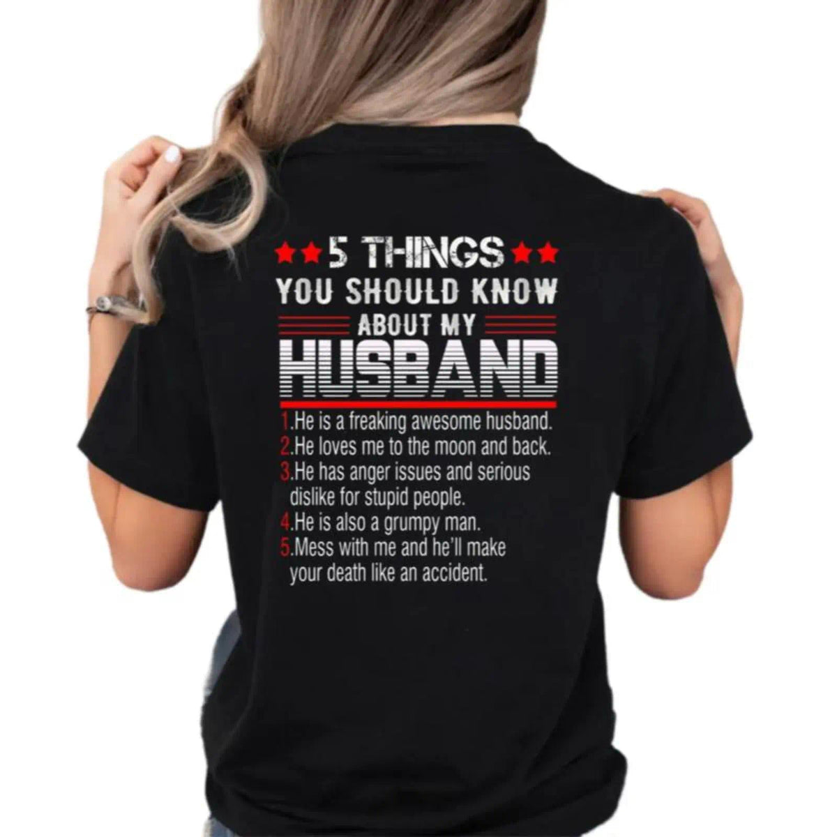5 Things You Should Know About My Husband Shirt, Gift For Wife From Husband, Funny Wife T Shirt