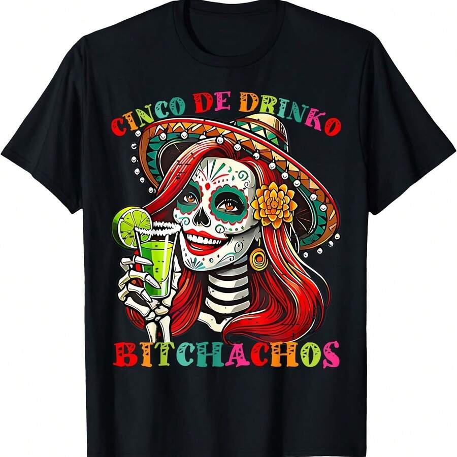 Cinco De Mayo Funny Mexican Party Cinco De Drinko Achos T-Shirt, Uni Tee