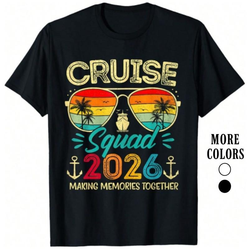 2026 100% Cotton Cruise Family Group Matching Summer Vacation T-Shirt