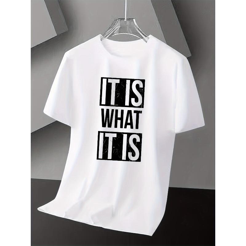 [Ultra Attitude T-Shirt] Ultra Attitude T-Shirt | "IT IS WHAT IT IS" Slogan Print | Short Sleeve Cotton T-shirt