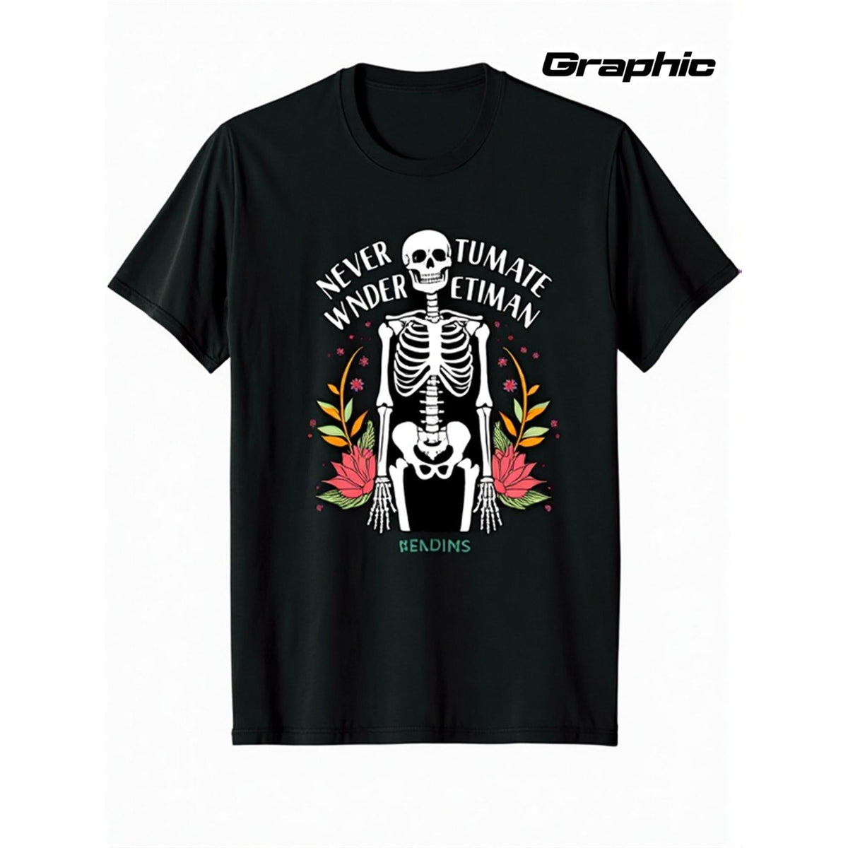 Men'S Hip Replacement Surgery Recovery T-Shirt - Never Wander Tumetiman Graphic Tee - Black with White Skeleton Design - Heavyweight 220gsm Post-Surgery Shirt - Casual Everyday & Physical Relax Apparel - Machine Washable, Bold Statement Shirt