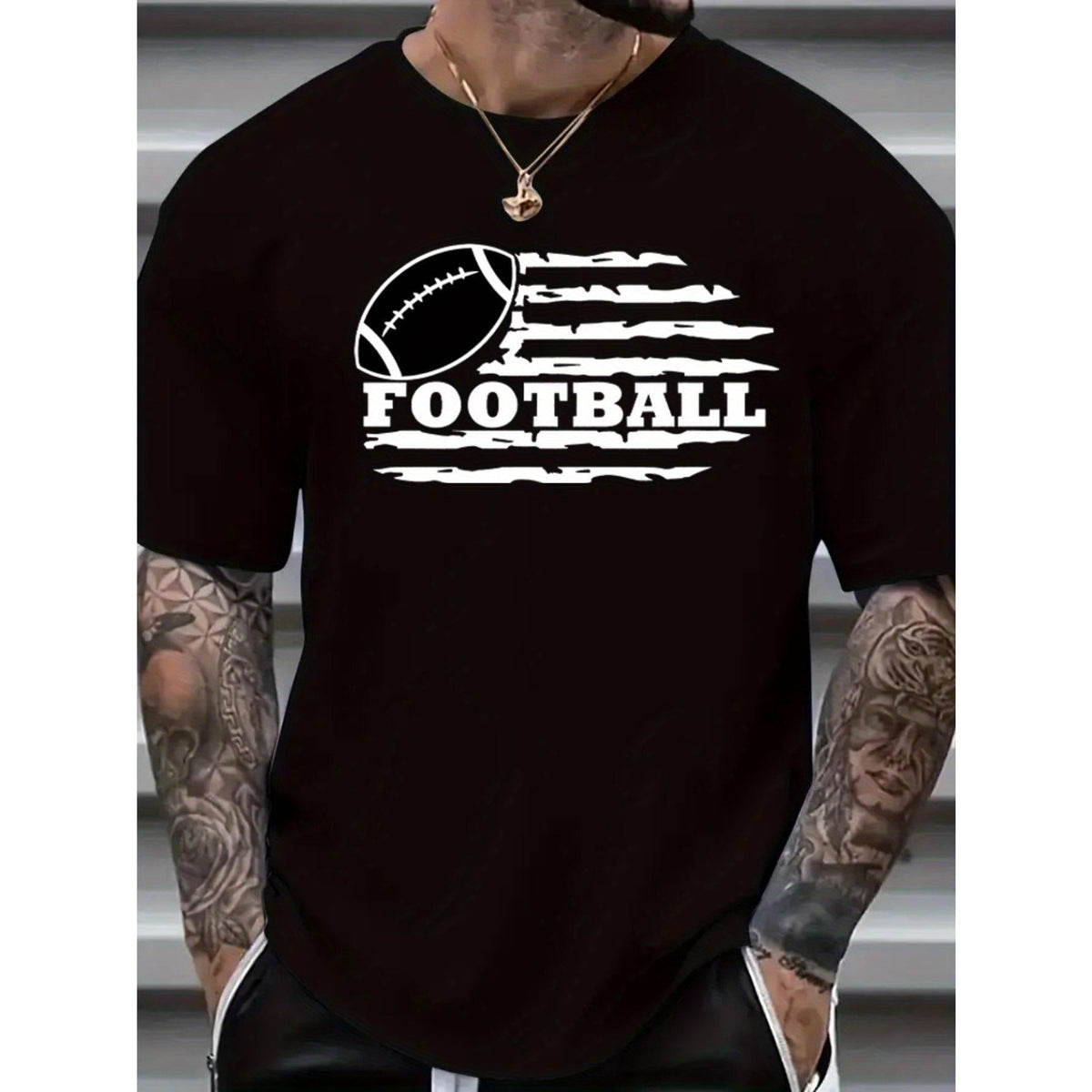 Men's Casual T-Shirt - Round Neck