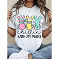 Chillin With My  Easter Nurse Bunny T Shirt Funny Medical Easter Gift For Nurses Healthcare Workers