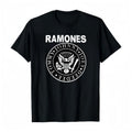 100% Cotton Distressed Punk Rock Shirt Vintage Band Graphic Tee Men’s Black T-Shirt