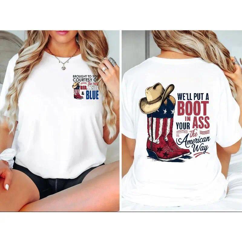 Courtesy of the Red, White and Blue In 4th of July tshirt