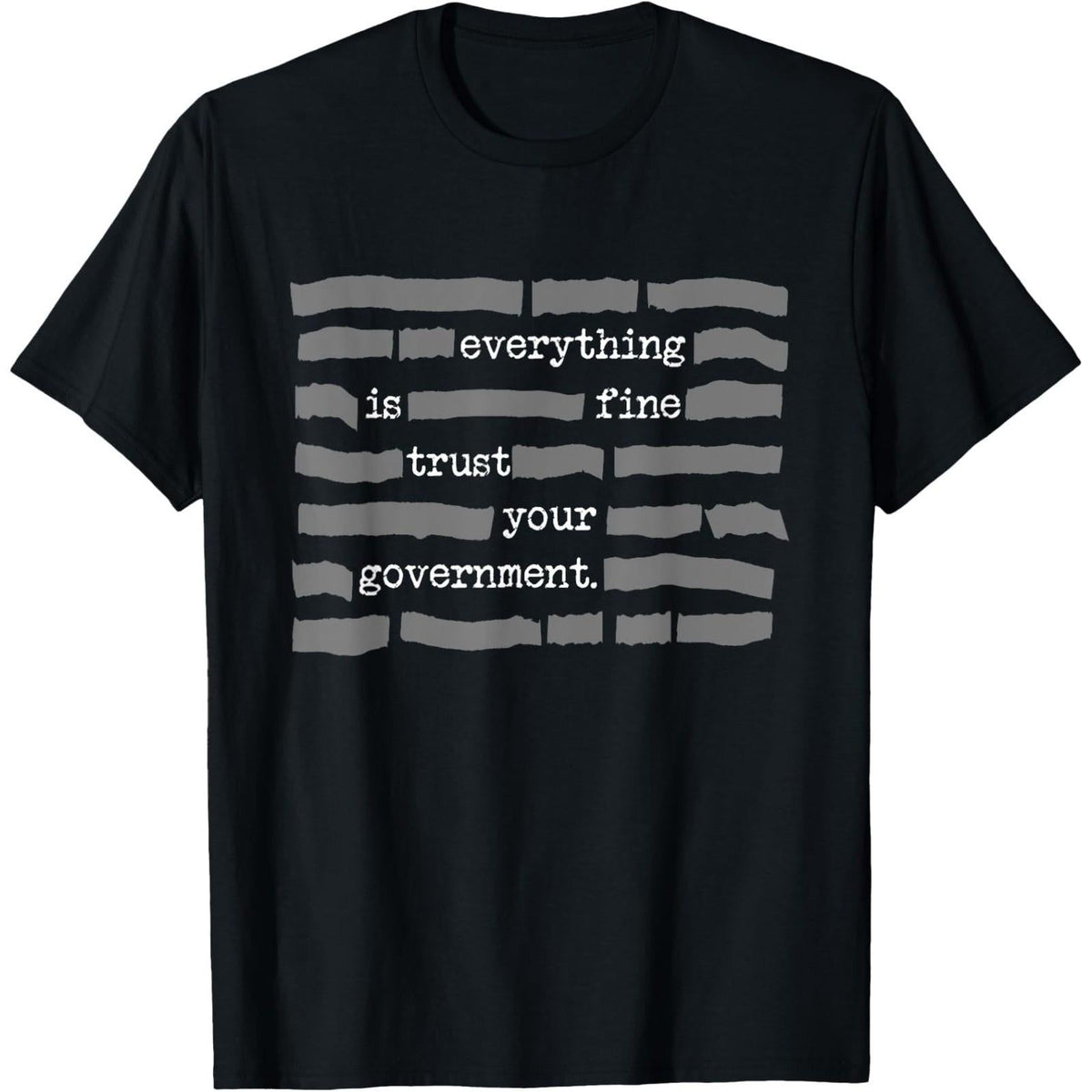 Everything Is Fine Mood T-Shirt Ironic Life Saying Tee Funny Unisex Top