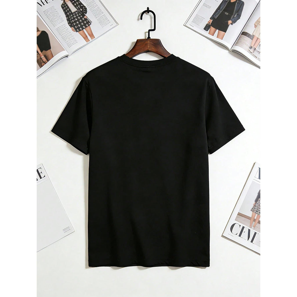 G     U  E  S  S  What I Need Graphic Cotton T-Shirt - Unisex Casual Round Neck Short Sleeve Tee, Soft & Breathable 100% Cotton, Loose Fit, S-XXXL, Black With White Print, Perfect For Casual Attire