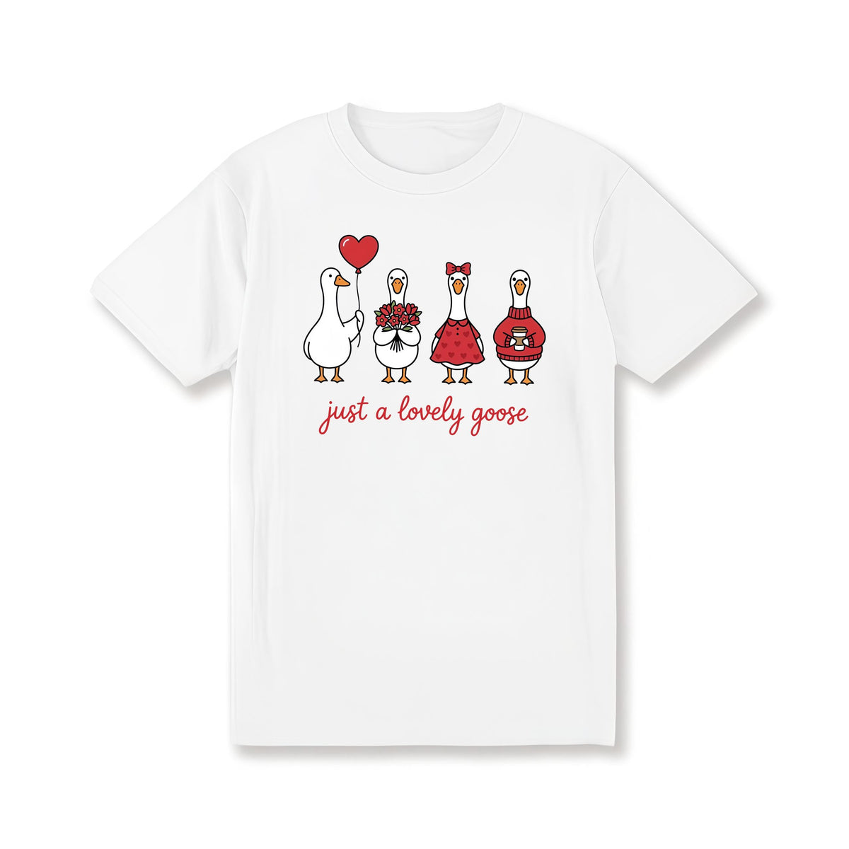Just a Lovely Goose Shirt, Love Goose Shirt Valentine's Day Shirt, Silly Goose Shirt, Romantic Couples Shirt