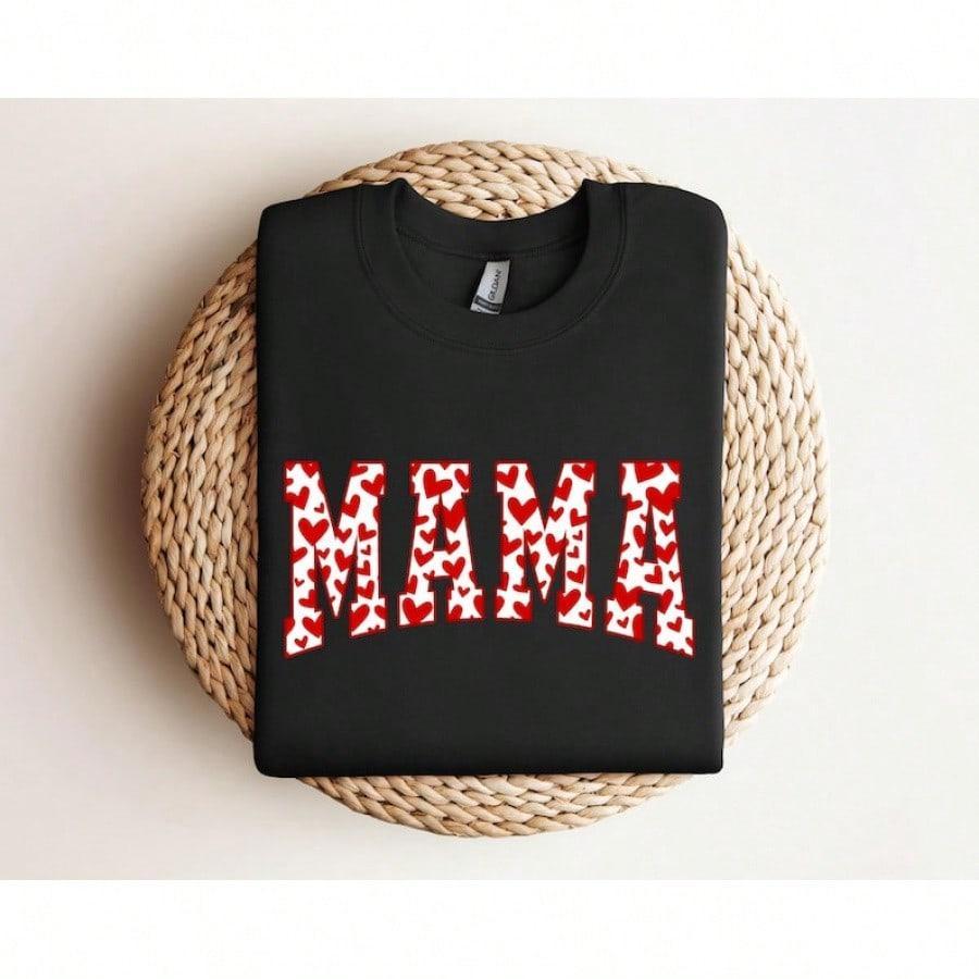 Mama Valentines Heart Valentines Day Shirt,Valentines Day Shirts For Woman,Latte Valentine Shirt,Valentines Day Gift,Valentines Mom Gift