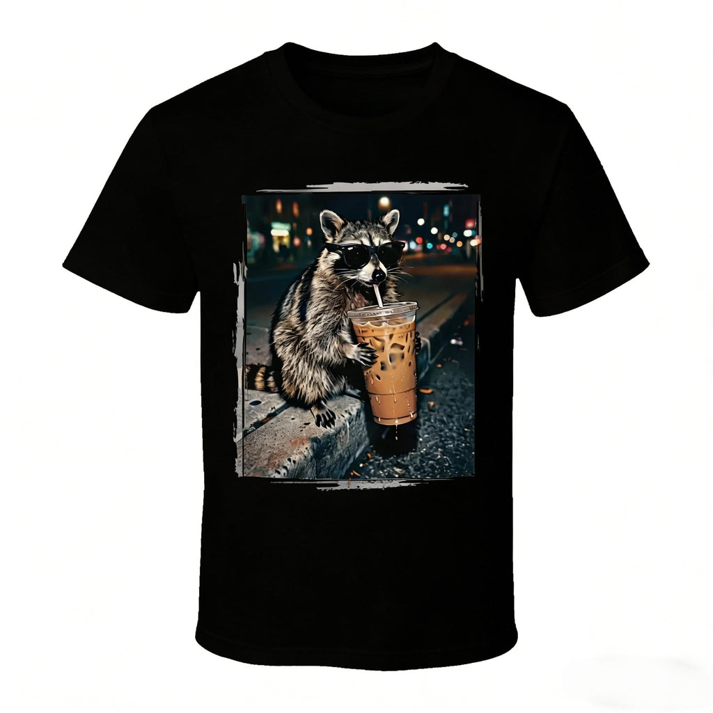 Raccoon for Iced Coffee ~ Unisex Short Sleeve T-Shirt Printed in the USA