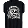 Men'S Vintage 90s Hip-Hop TShirt Retro Cassette Tape Graffiti TShirt Crew Neck Casual for Concerts Everyday