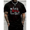 Men's Casual  T-Shirt with Boxer Bear Graphic Black, Short Sleeve, Round Neck, Machine Washable, All-Season Comfort