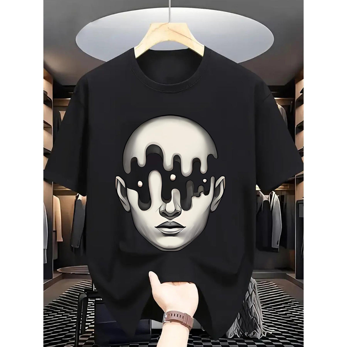 Men's Summer Short Sleeve T-Shirt with Letter '' Print - Casual Round Neck Top, Short Sleeve Summer Wear for Hot Weather