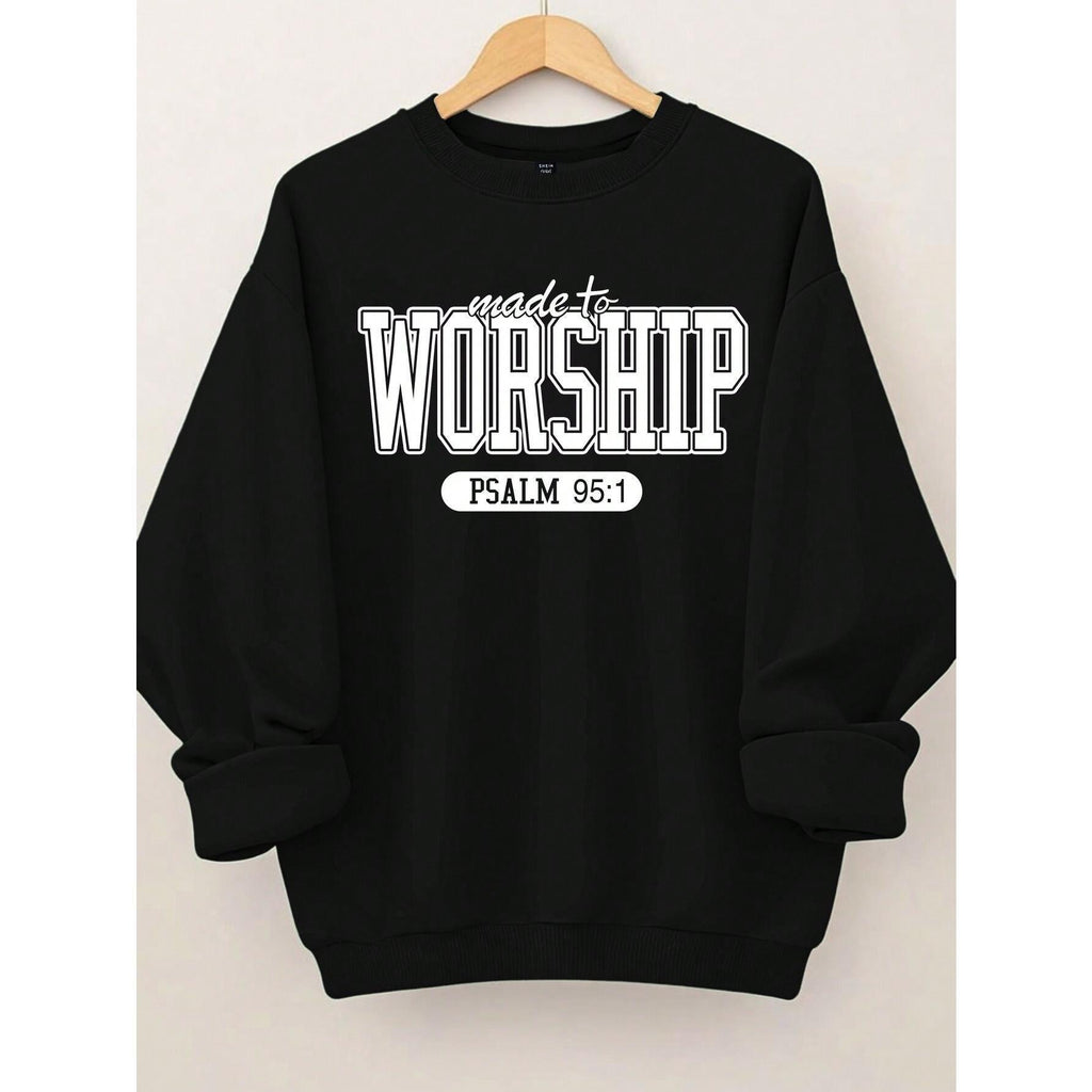 Women's Round Neck Sweatshirt With Letter Print, Graduation,Back To School Outfits,Graduation,Teacher Outfits For Women,Back To School Pullover Fall Outfit Winter Autumn