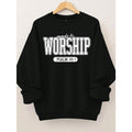 Women's Round Neck Sweatshirt With Letter Print, Graduation,Back To School Outfits,Graduation,Teacher Outfits For Women,Back To School Pullover Fall Outfit Winter Autumn