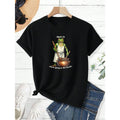 Frog Chef Cooking Pattern Women Round Neck T Shirt Loose Fit 100 Percent Pure Fashion Versatile Fabric Comfortable Soft Suitable for Daily Wear And Festival Gifts Funny Frog with Pot And Spoon Text That S It You Re Going In The Broth Summer