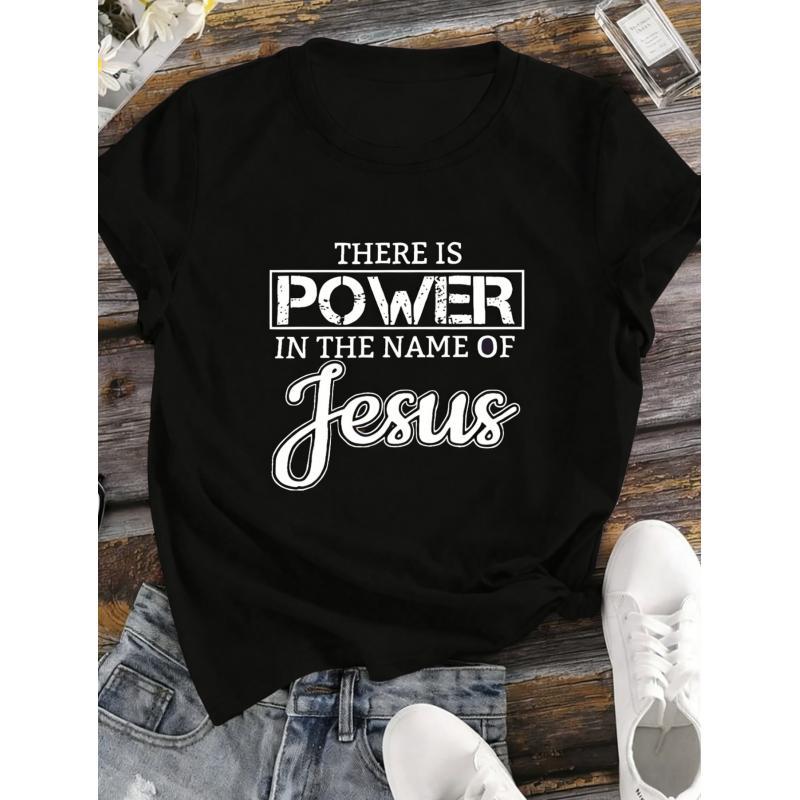Women English Graphic Print Casual Round Neck T-Shirt Summer for New Year Clothes Graphic Tees Women Tops