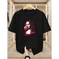 Men'S T-Shirts Mona Lisa Bubblegum Print Round Neck Short Sleeve T-Shirt Casual Short Sleeved T-Shirt