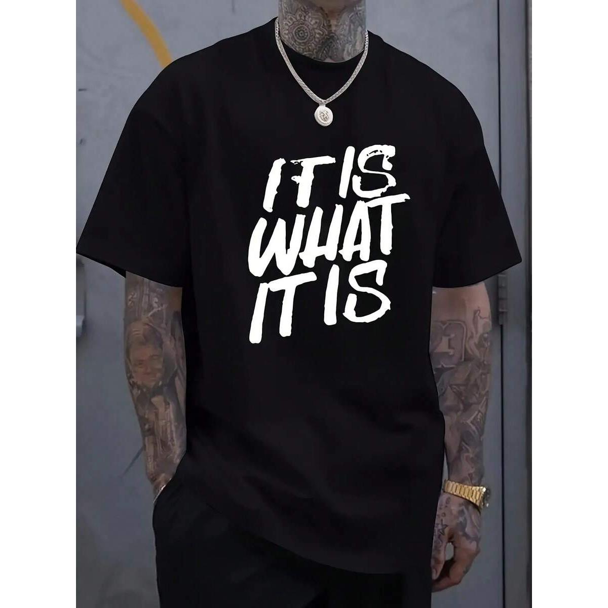 Men's Printed T-Shirt, Casual Short-Sleeve Summer Tee