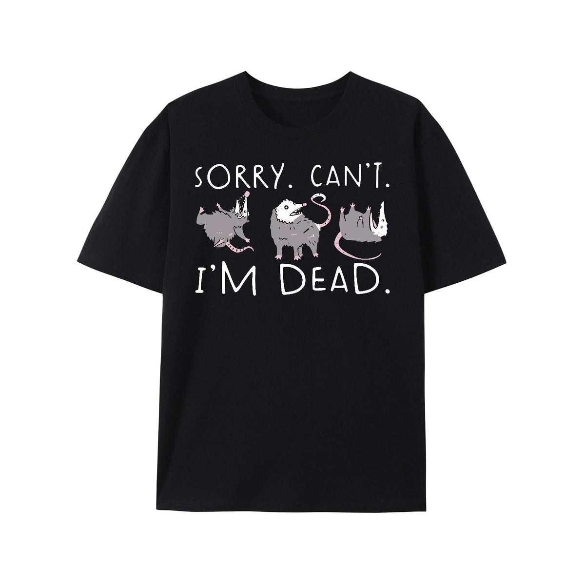 Possum T Shirt for Opossum Lover Funny Graphic T-Shirt Anxiety Attack T Shirts Cotton Short Sleeve Graphic T Shirts Streetwear
