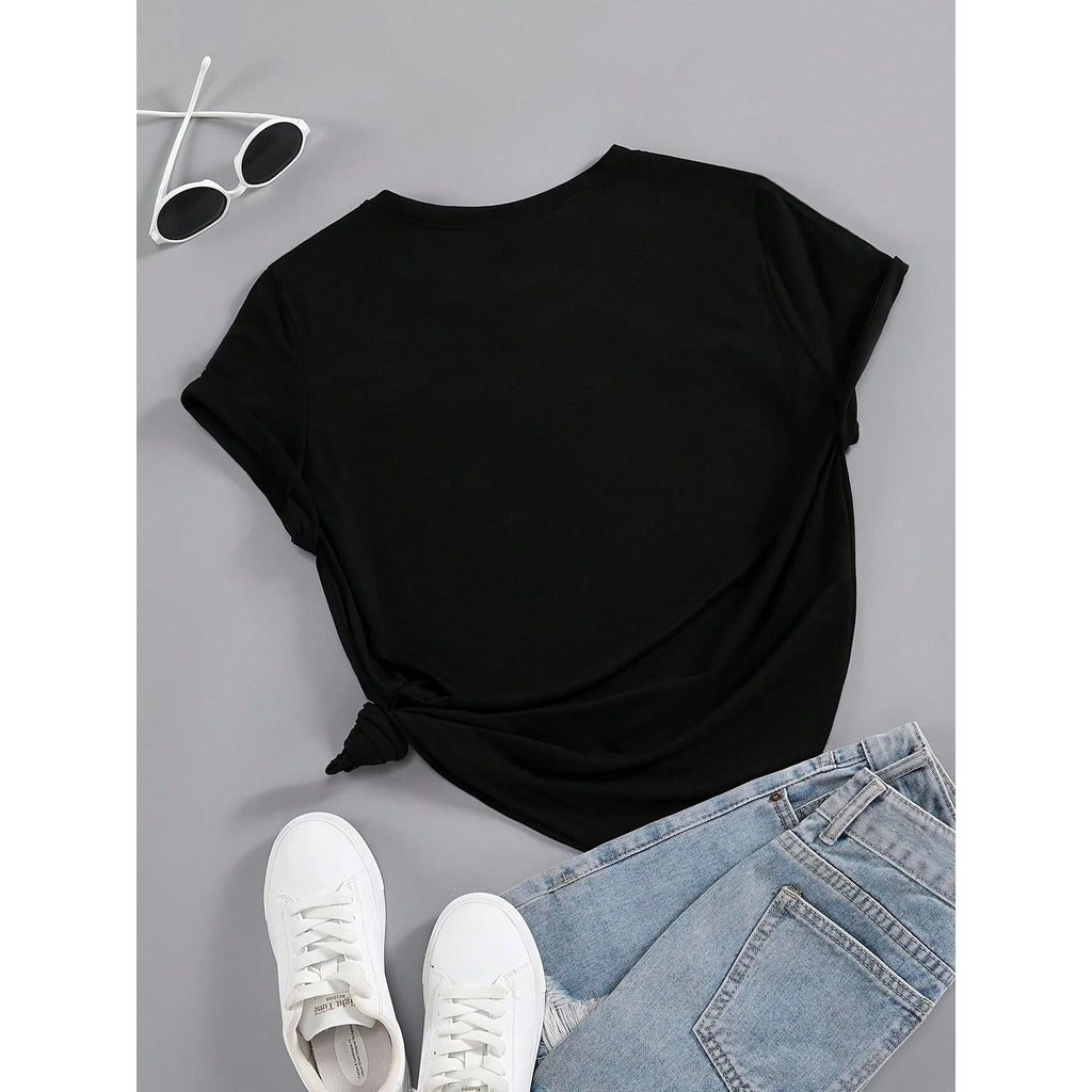 Women‘s ‘Mama’ Letter Print T-Shirt | Mommy Double-Sided Graphic Tee | Mother’s Day Gift