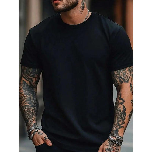 [Funny Graphic Tee]PAPA Letter Print Men's Casual Short-Sleeved T-Shirt - Funny Elastic Round Neck Graphic Tee Loungewear Top For Summer, Father's Day Gift,Father's Day Gifts