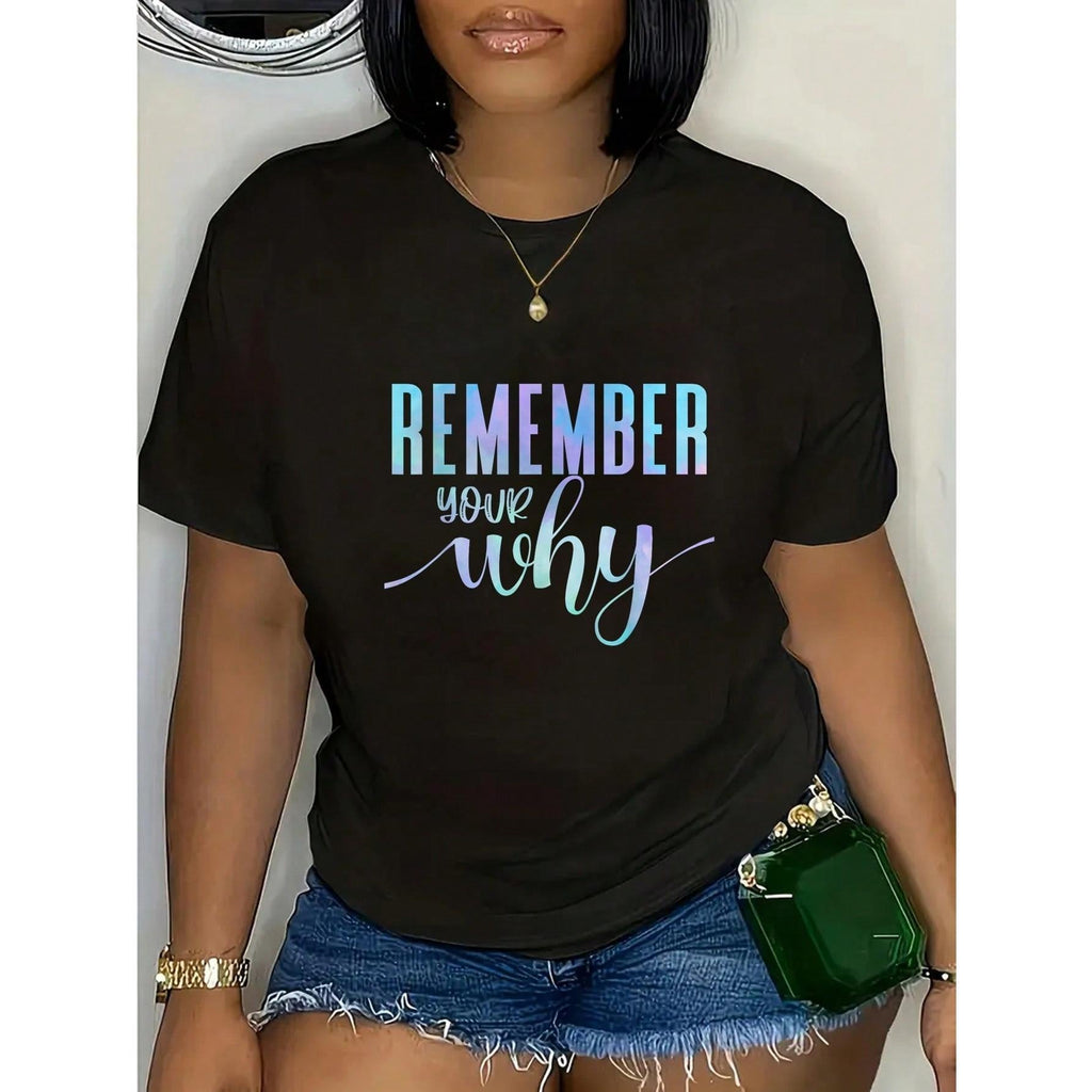 "Remember Your Why" Gym Tee | Motivational Fitness Shirt | Inspirational Gift for Men Women | Soft Cotton Casual Top