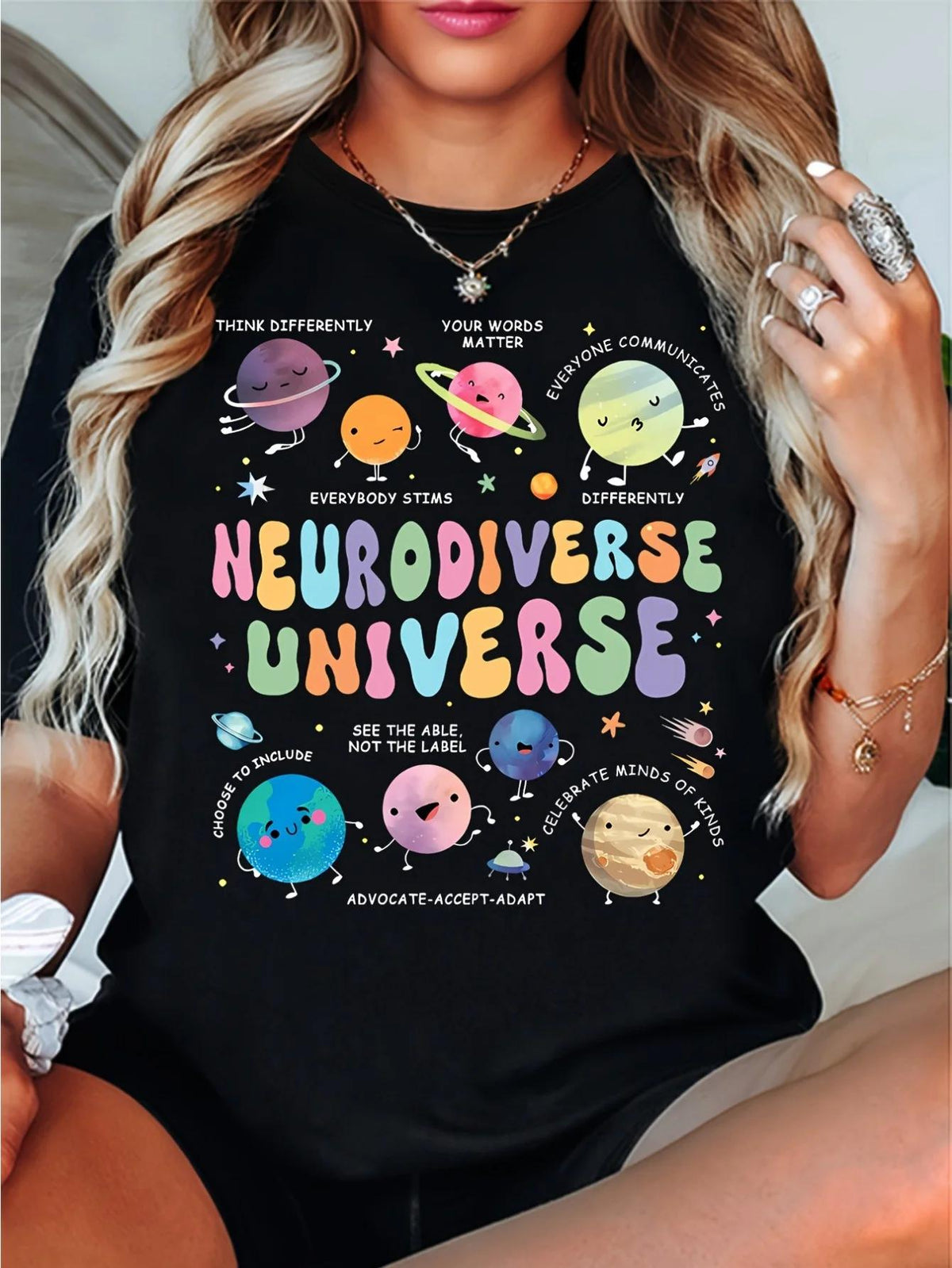 Autism Awareness Shirt, Neurodiverse Universe Shirt, Sped Teacher R-Shirt, Space Neurodiversity TShirt, Special Education Shirt, Autism Tees