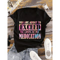 100% Cotton Womens Plus Size Gradient   Print T Shirt Short Sleeve Crew Neck Casual   Black With Colorful Text Design   Spring Summer Everyday Tee Geometric Print Smooth Stretchy Material Black -1