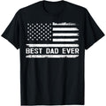 Best Dad Ever with US American Flag Gifts Fathers Day Dad T-Shirt