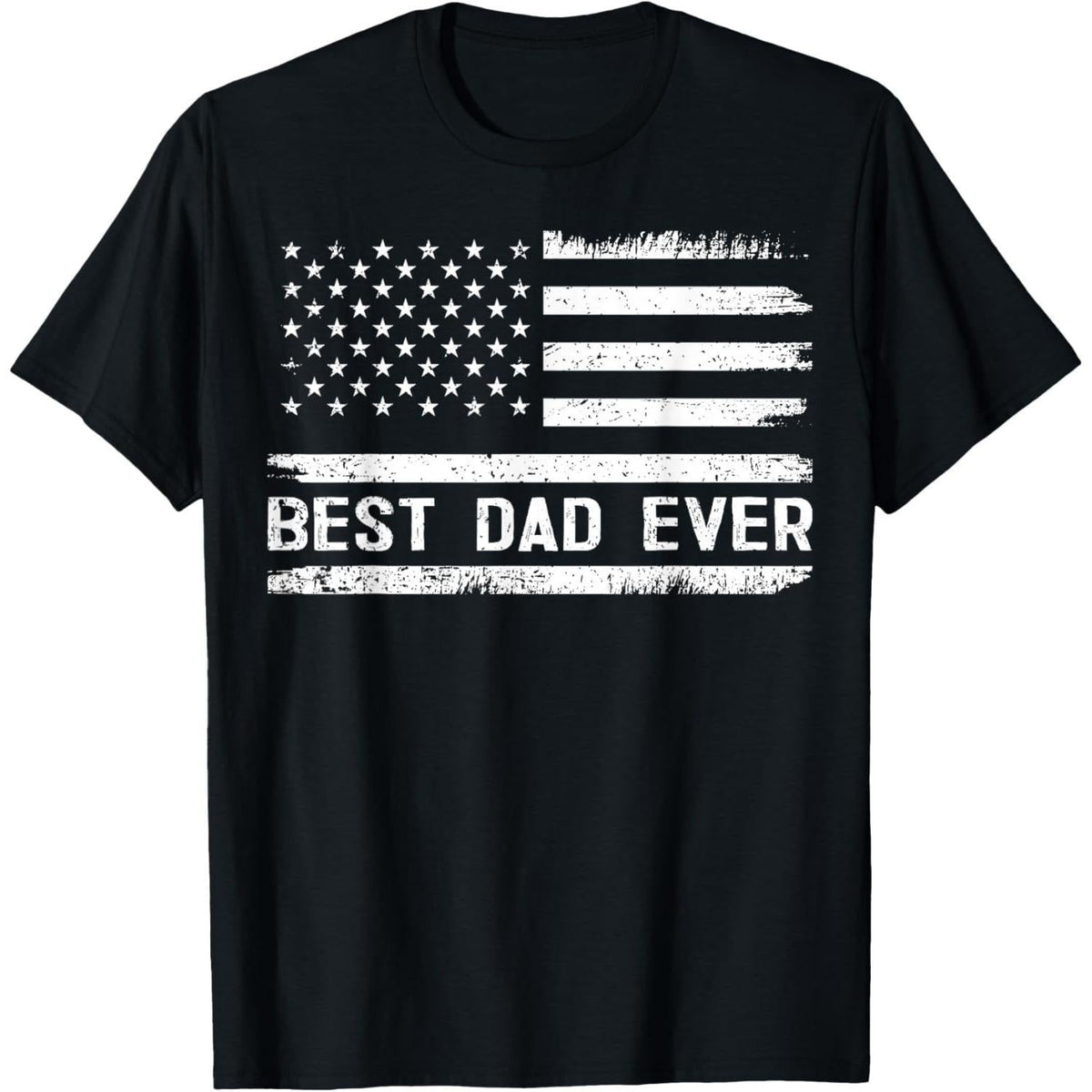 Best Dad Ever with US American Flag Gifts Fathers Day Dad T-Shirt