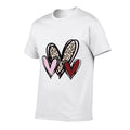 Womens Love Heart Shirts Short Sleeve Valentines Crewneck Colorful Heart Graphic Tees Tops