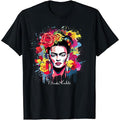 Frida Kalho Artistic T-Shirt, Crayon Canvas Frida Tee, Frida Kalho Shirt