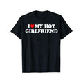 Men's Casual Short Sleeve Crew Neck "I Love My Hot Girlfriend" T-Shirt for Summer and Spring Clothing
