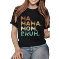 Graphic Print MAMABRUH T-Shirt for Women Casual Short Sleeve Tee 1 Pcs 100% Heavy Cotton - Comfortable Crew Neck, Soft Adorable Tees Tops