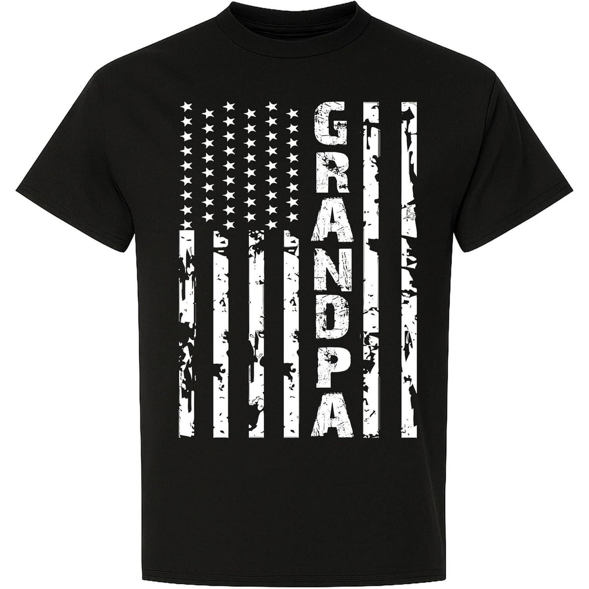 Grandpa Vintage American Flag T-Shirt - Patriotic Grandpa Humor Graphic Tee, Unisex Casual Top