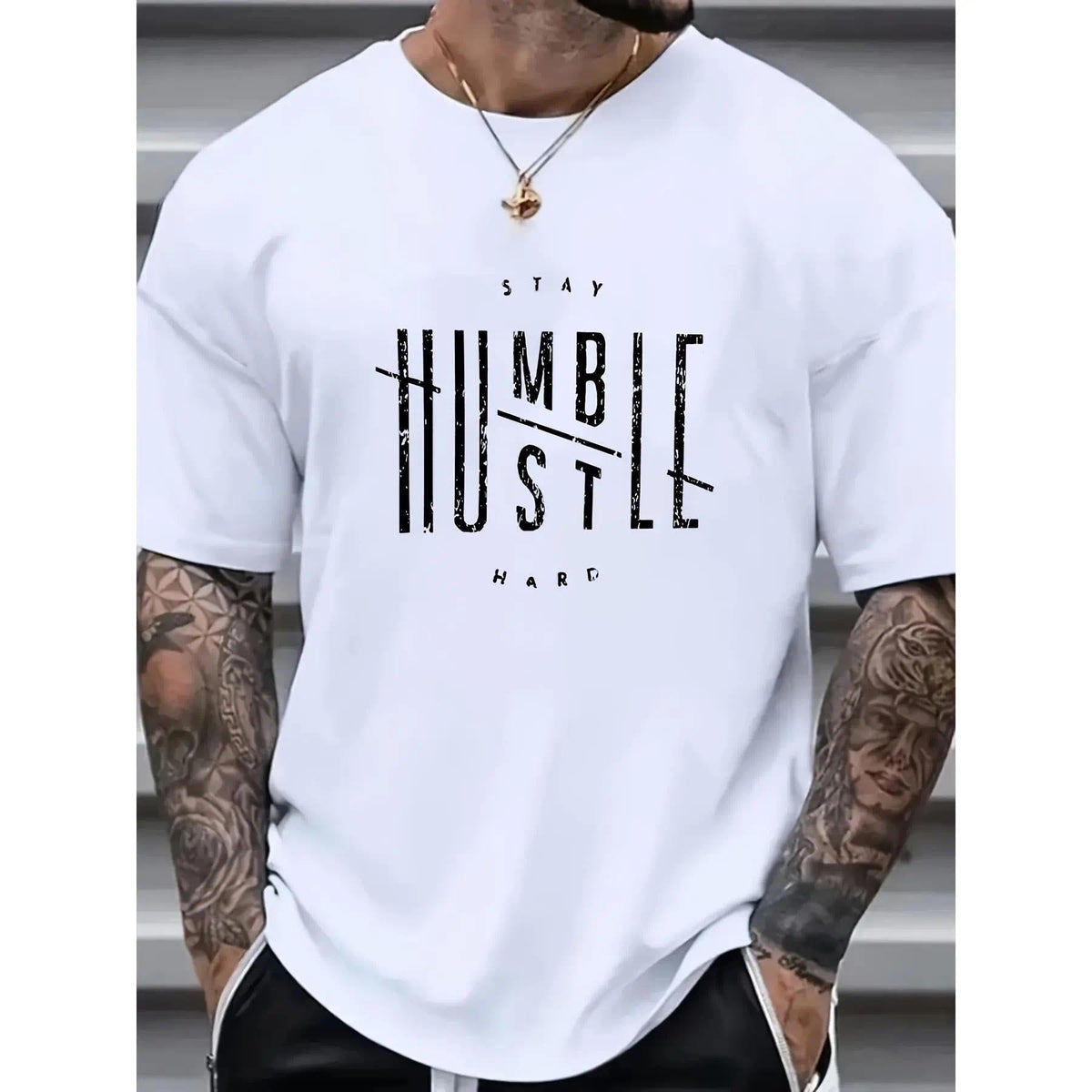 Stay MB Ustle Har Funny Scrambled Saying T-Shirt - Anti Hustle Culture Humor Graphic Tee, Unisex Sarcastic Top