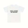 Small Boobs Big Dreams Shirt, Cute Top, Y2K Shirt, Graphic Shirt, Gift For Girlfriend, Y2K Baby Tee, 2000's Shirt