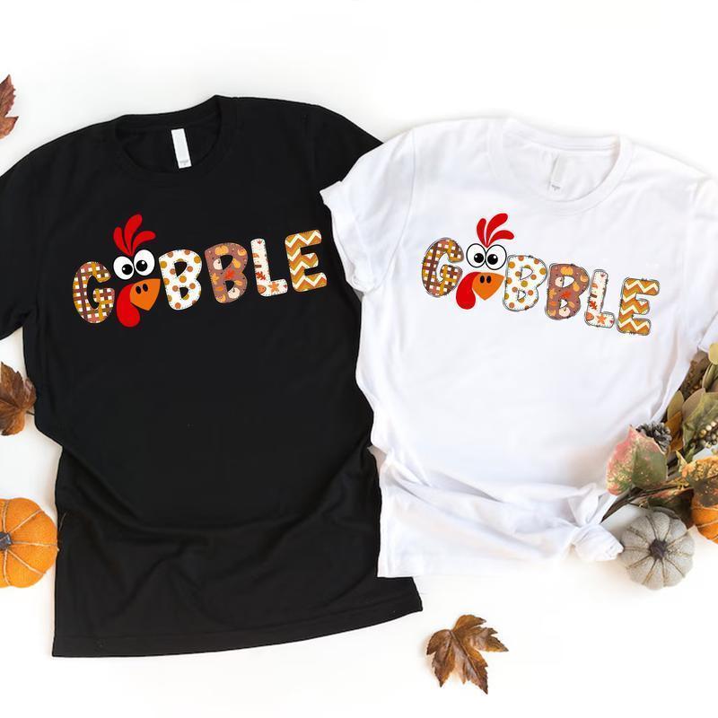 Gobble Gobble Thanksgiving T-shirt, Thanksgiving Family Shirt, Funny Thanksgiving Tee, Thanksgiving Dinner, Pumpkin Tee, Fall Shirt, Thankful Shirt