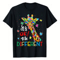 Awareness Acceptance Its Ok To Be Different T-Shirt Women's Plus Size Graphic Tee