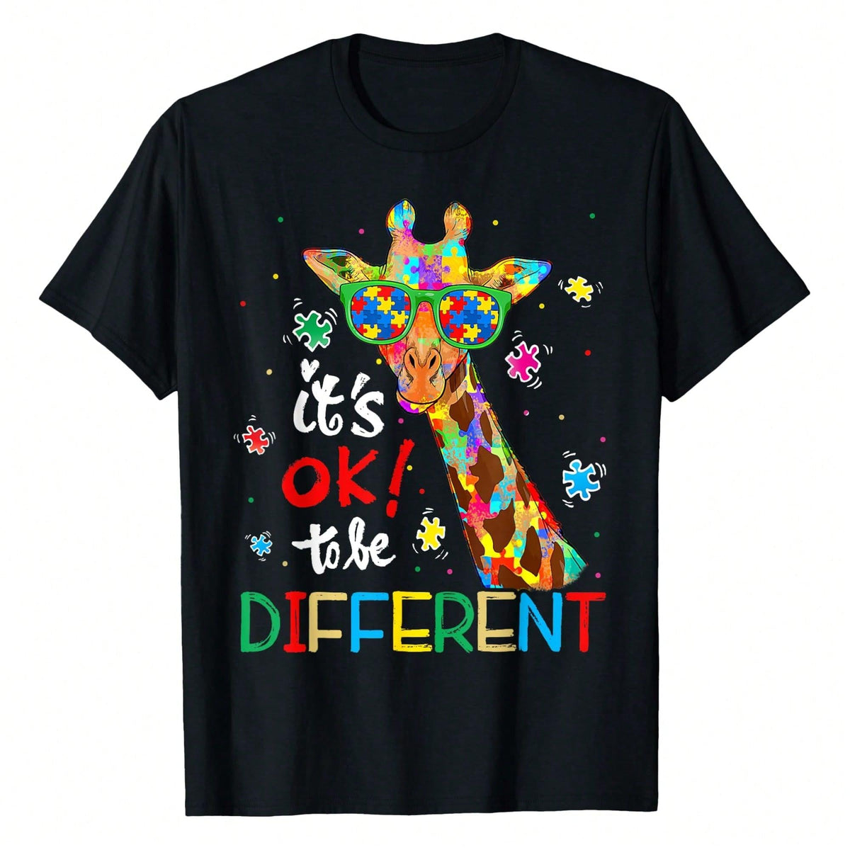 Awareness Acceptance Its Ok To Be Different T-Shirt Women's Plus Size Graphic Tee
