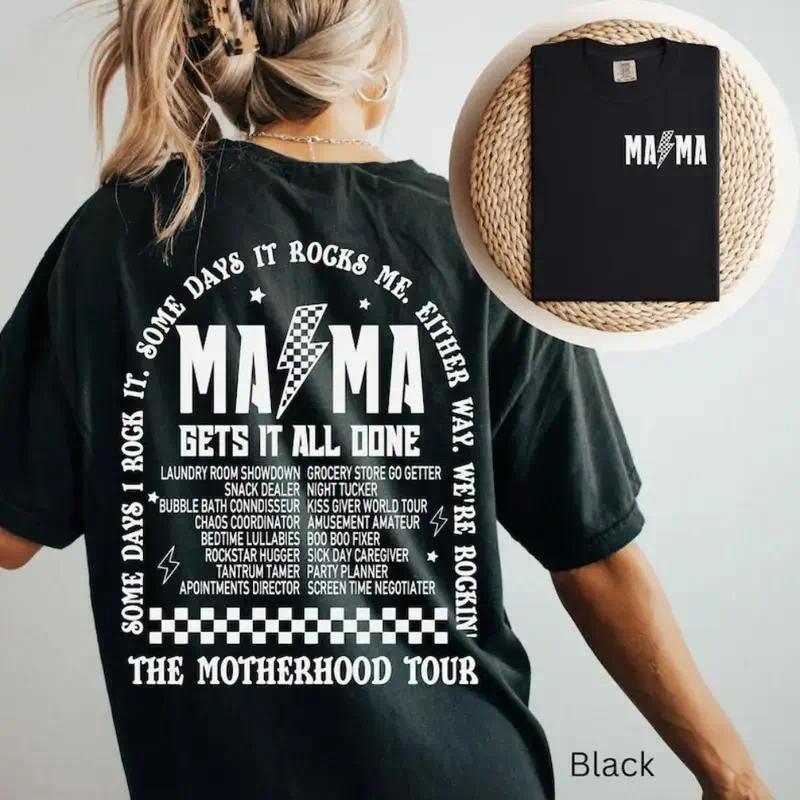 Mama T-shirt |   Motherhood Tour Shirt |   Retro Rock Concert Mama Tee |   Mother's Day Shirt |   Motherhood Tee |   Fun Mama Tee
